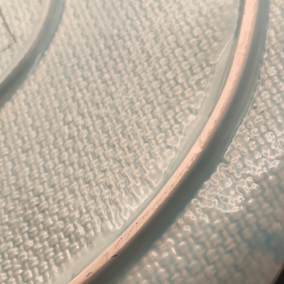 Set/2 Bella Vita Fortunata Blue Floral Ceramic Serving 11" Plates Made in Italy - Picture 8 of 8